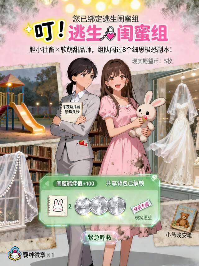 叮！您已绑定逃生闺蜜组